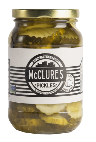McClure's 16oz Garlic Dill pickle slices jar