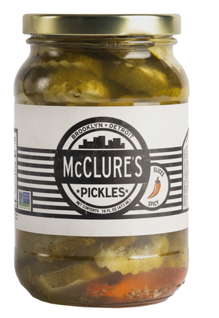 McClure's 16oz Spicy Dill pickle slices jar